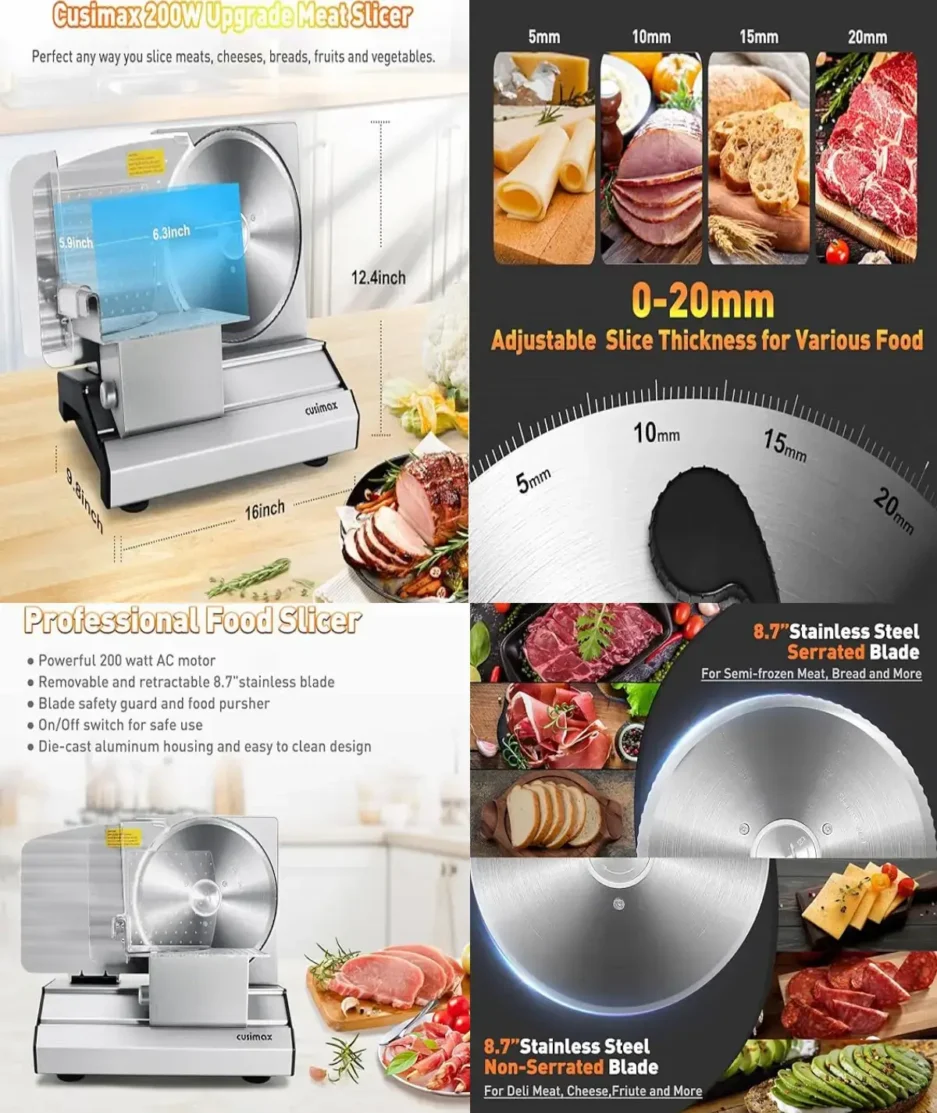 CUSIMAX Electric Meat Slicer