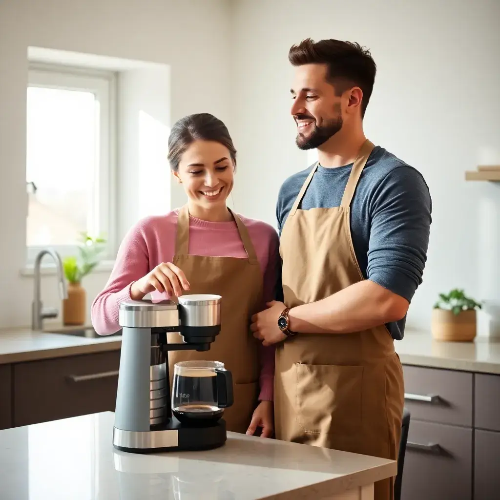 Coffee maker posing